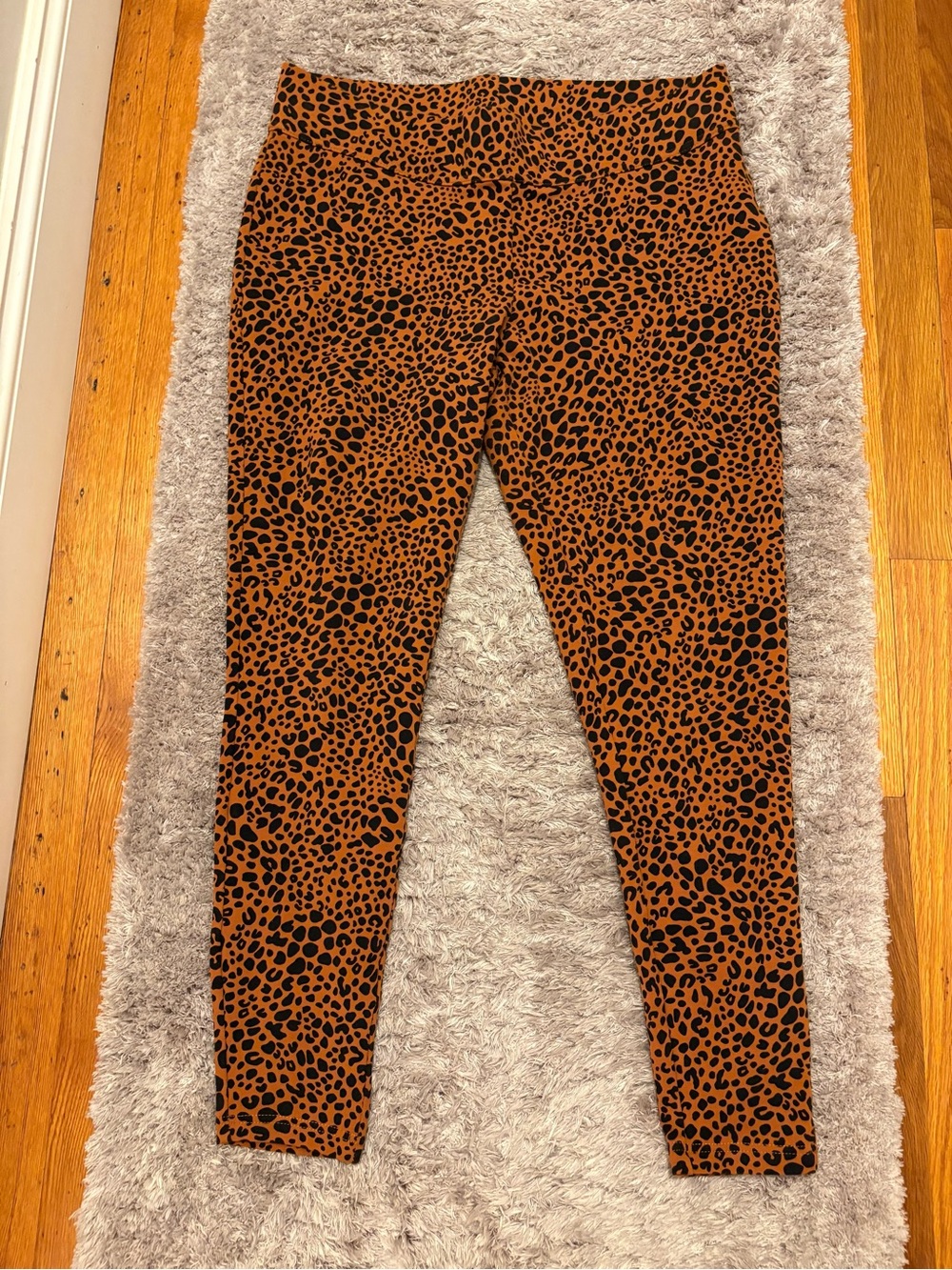 Lands' End Brown & Black Leopard Print Starfish Legging